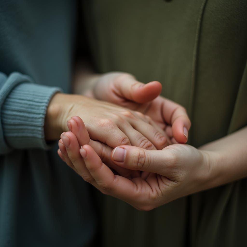 Tender Hands: A Warmly Lit Photographic Study