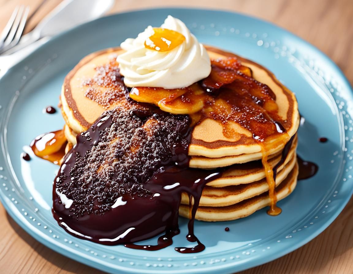 Simple Pancake Breakfast Food Image