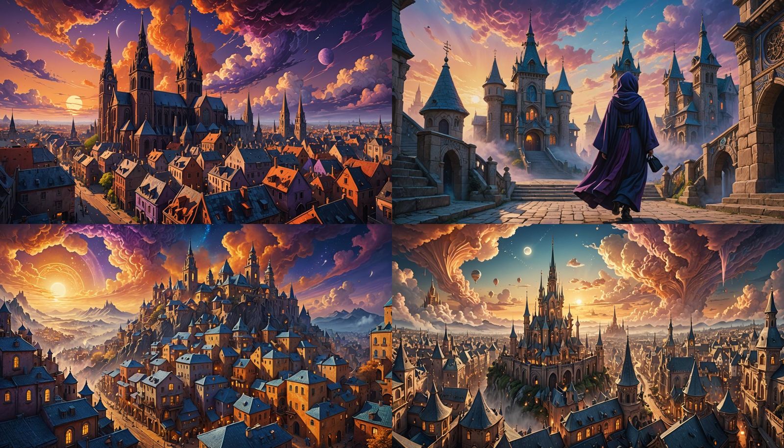 Surreal Spiritual Town: Detailed Matte Painting