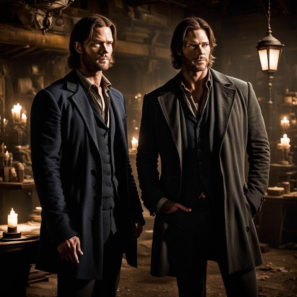 Supernatural (series): Jared Padalecki/Sam Winchester as twins.