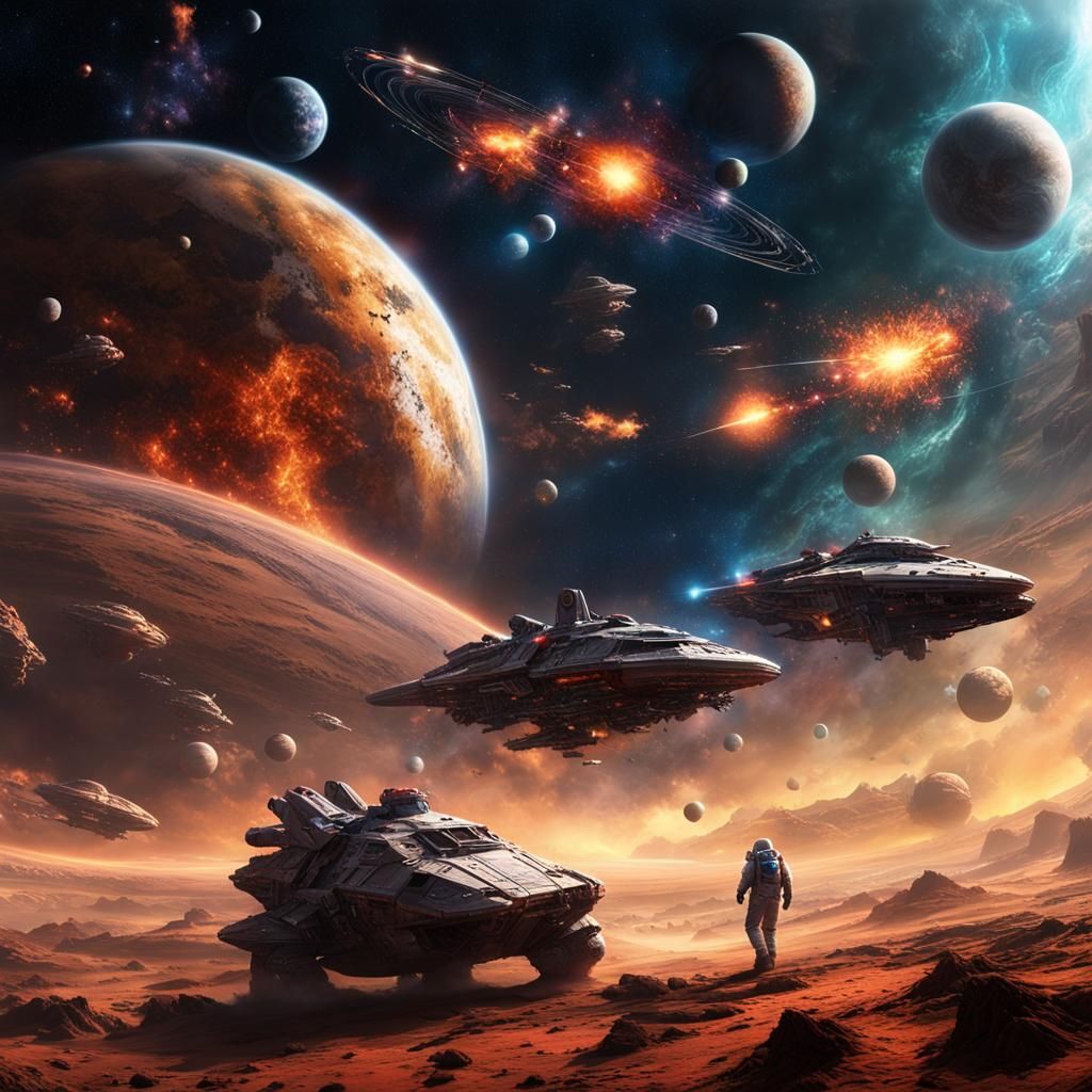 Epic Sci-Fi Galaxy War: Spaceship Boarding Action