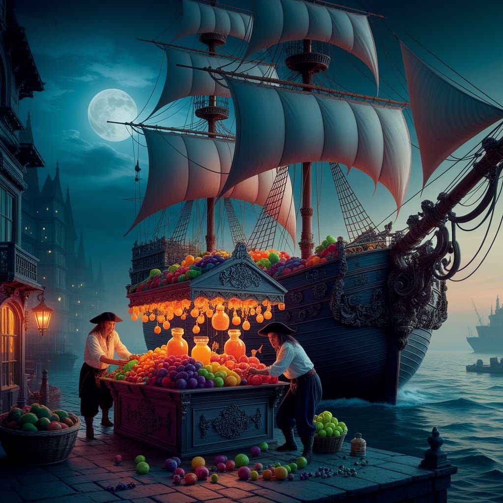 Pirate Fruit Stand at Gothic Port City