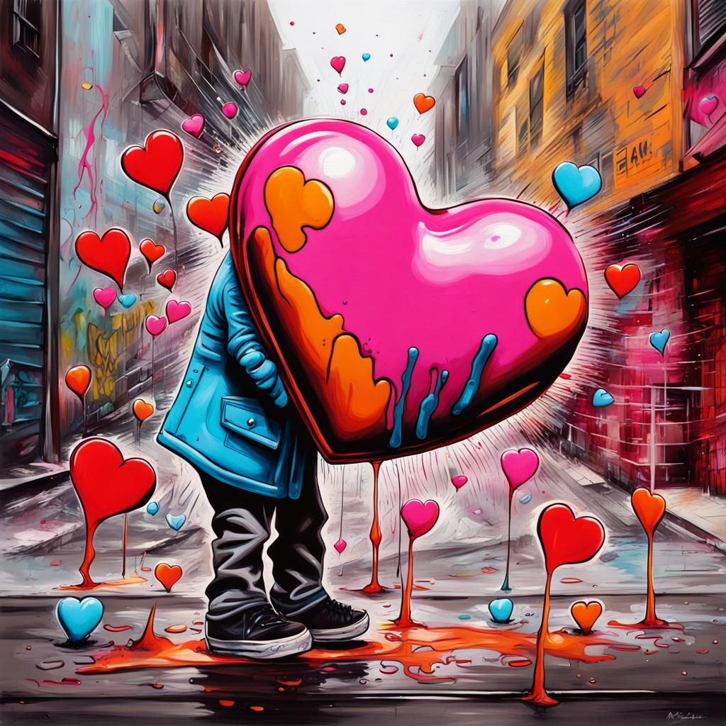 My Funny Valentine in Graffiti Street Art Style