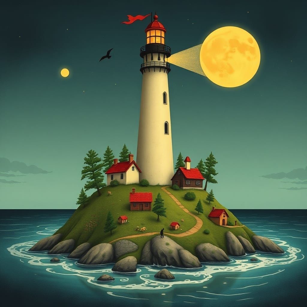 Art Nouveau Lighthouse on Enchanted Island