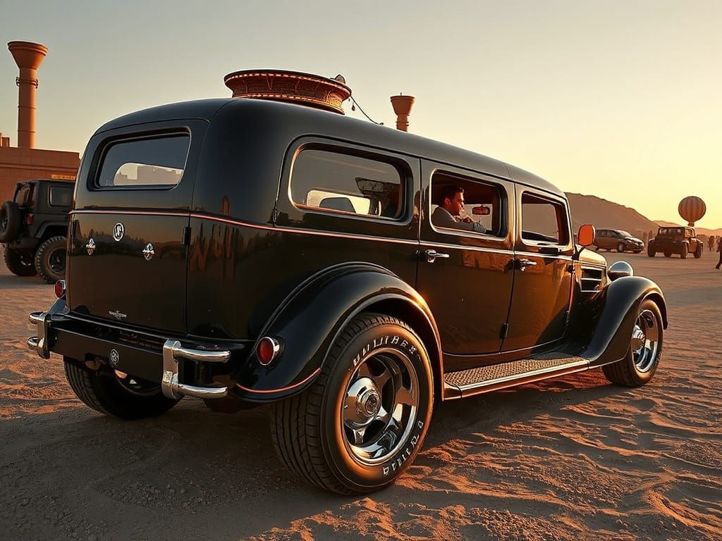 Steampunk Humvee Limousine at Burning Man