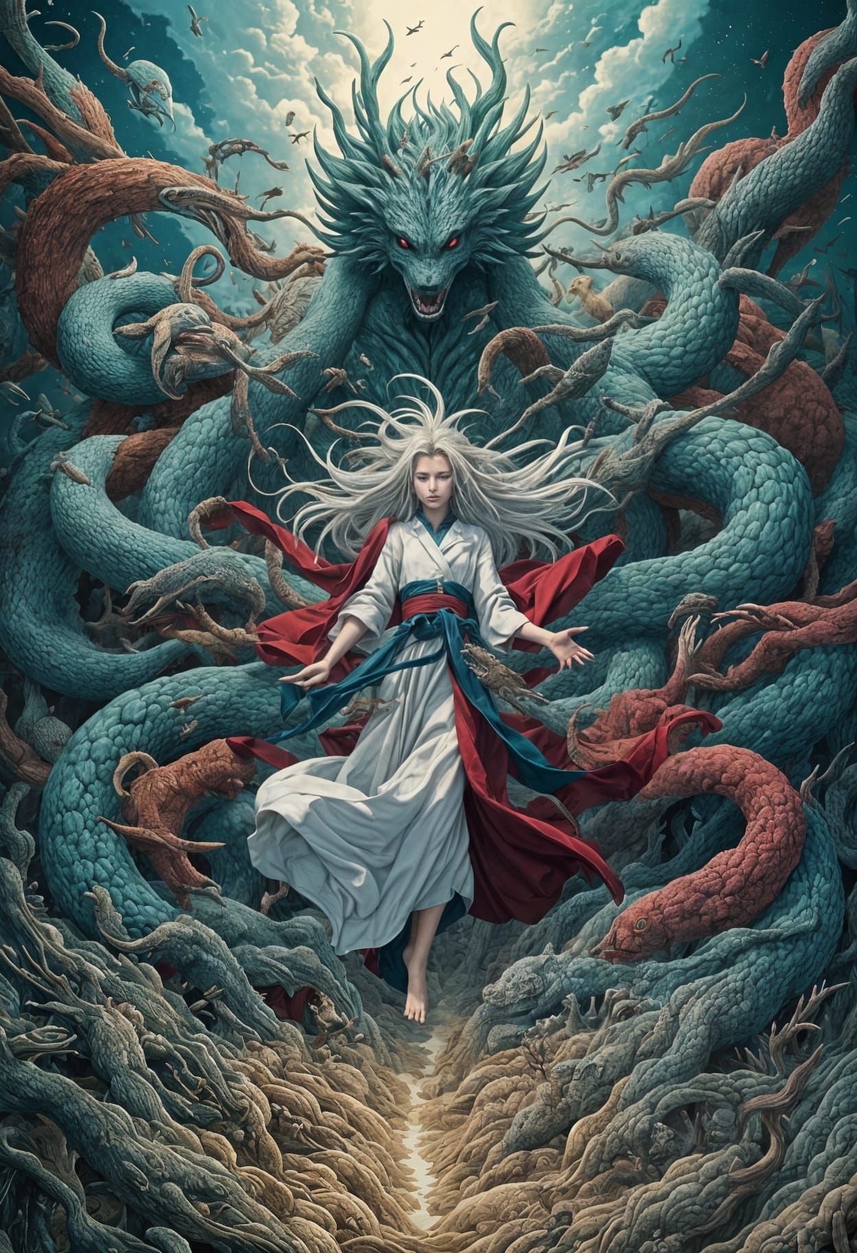 Nat Absolute masterpiece surreal perfection <lora:Goofy Beast lands:1.0>