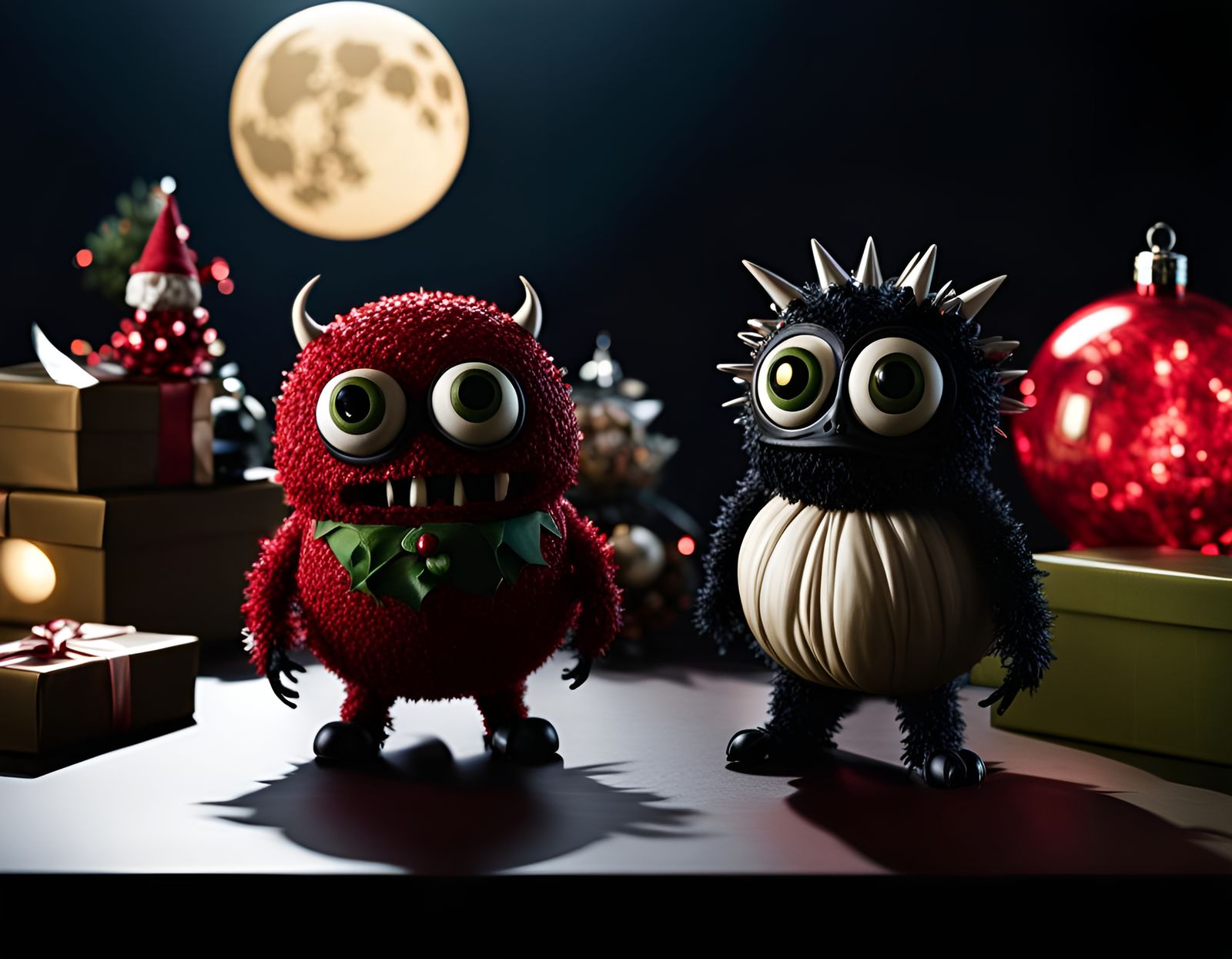 Spooky Christmas Monsters in Burton Style
