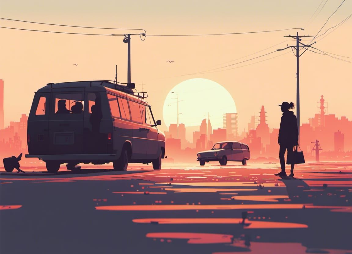 Minimalist Silhouette Vector Art in 4k