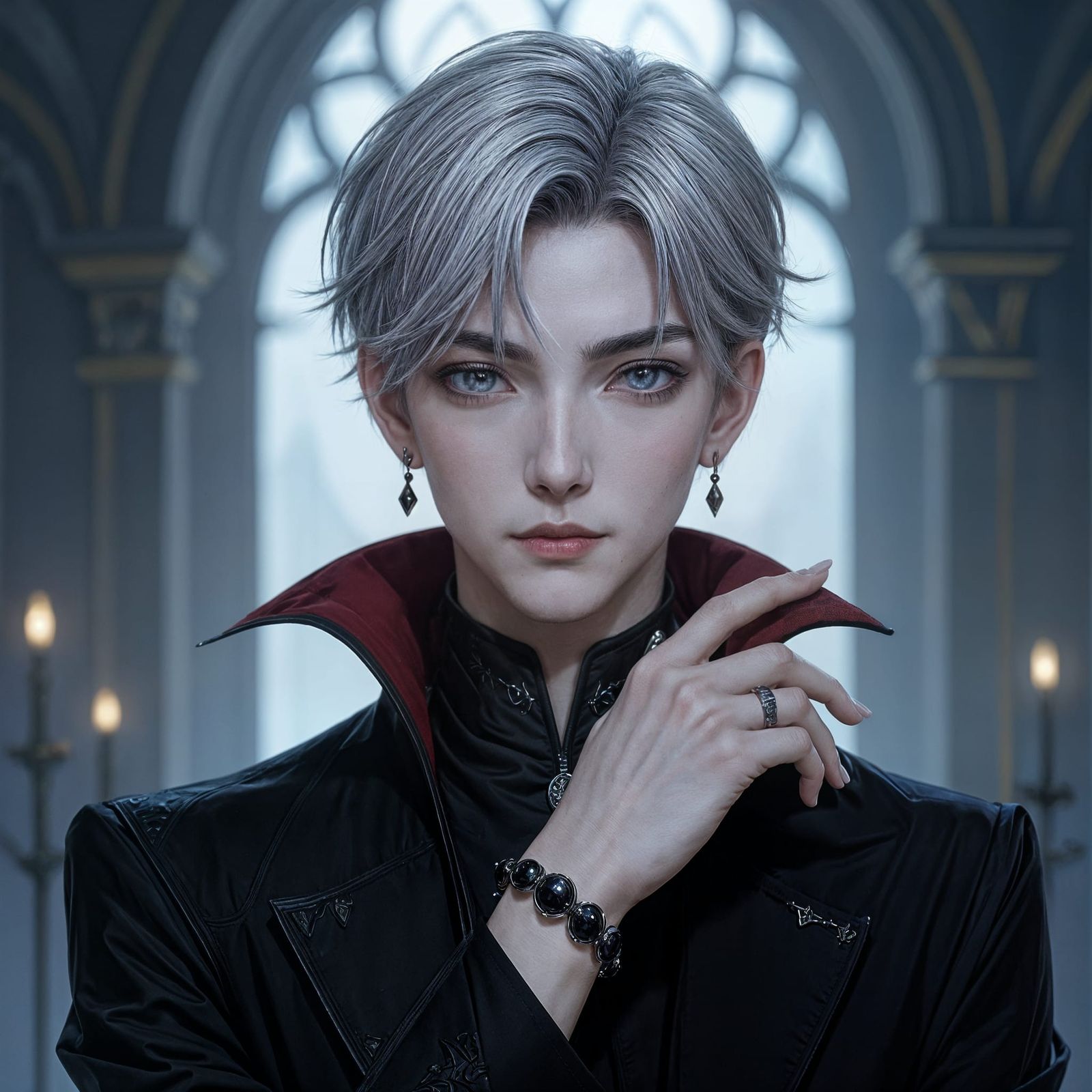 Young Vampire in Manga Anime Style