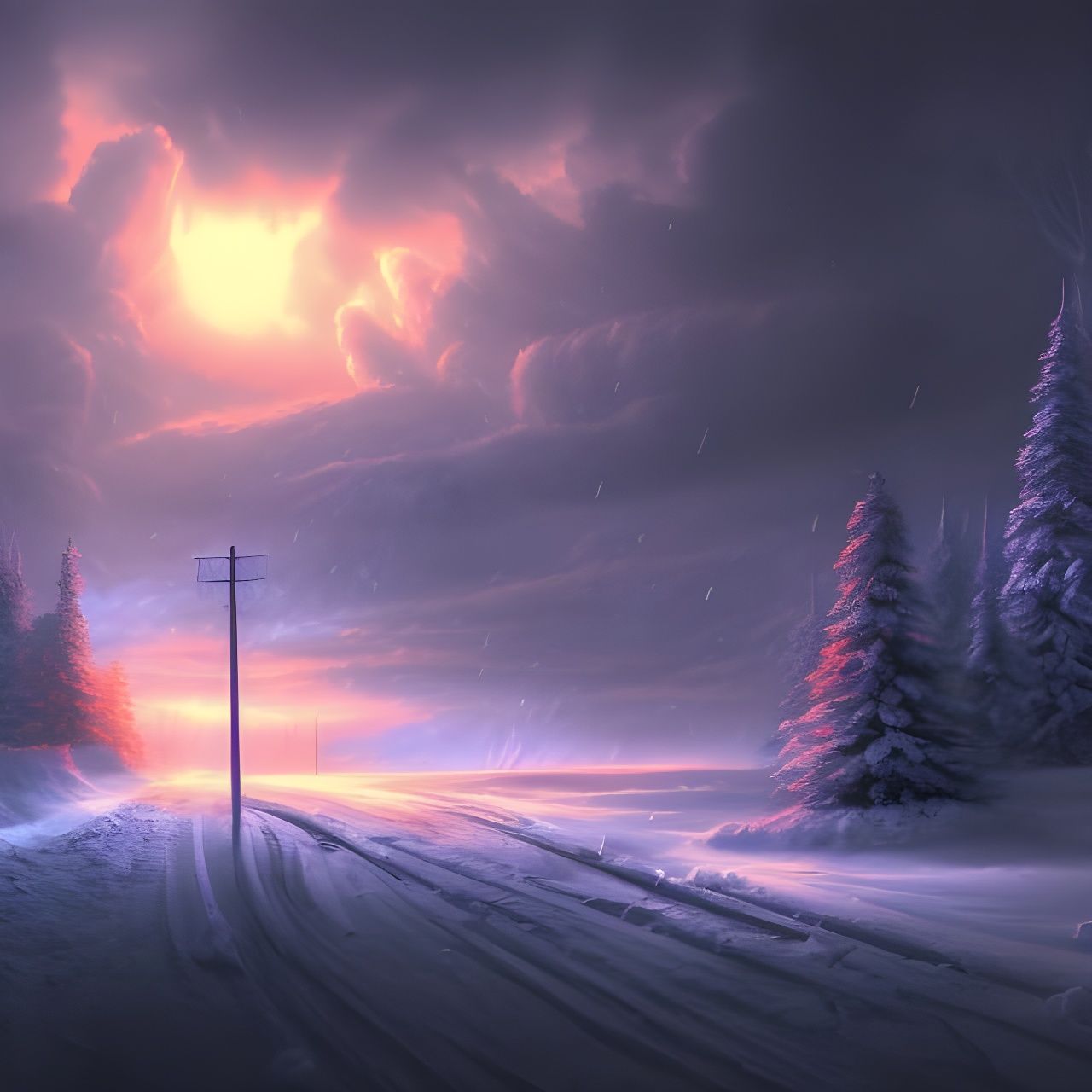 Aesthetic Snow Apocalypse: America Destroyed by Blizzard