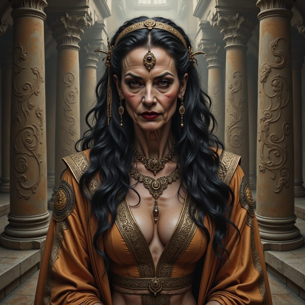 <lora:LWTPHAT:1.0> considered as the embodiment of Isis the Egyptian goddess, a high definition, photorealistic image