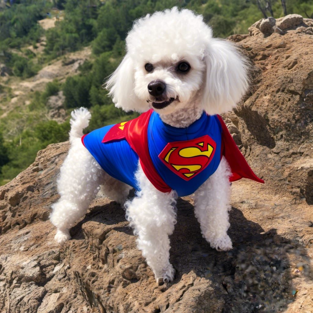 Toy Poodle as Superman with LORA