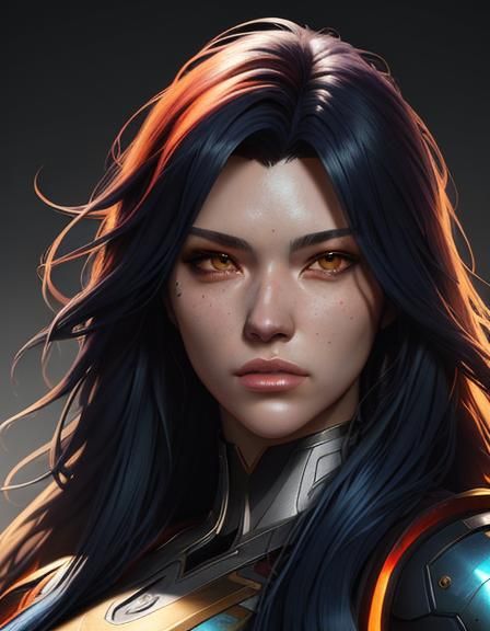 Colorful Portrait of Two-Toned Hair Students