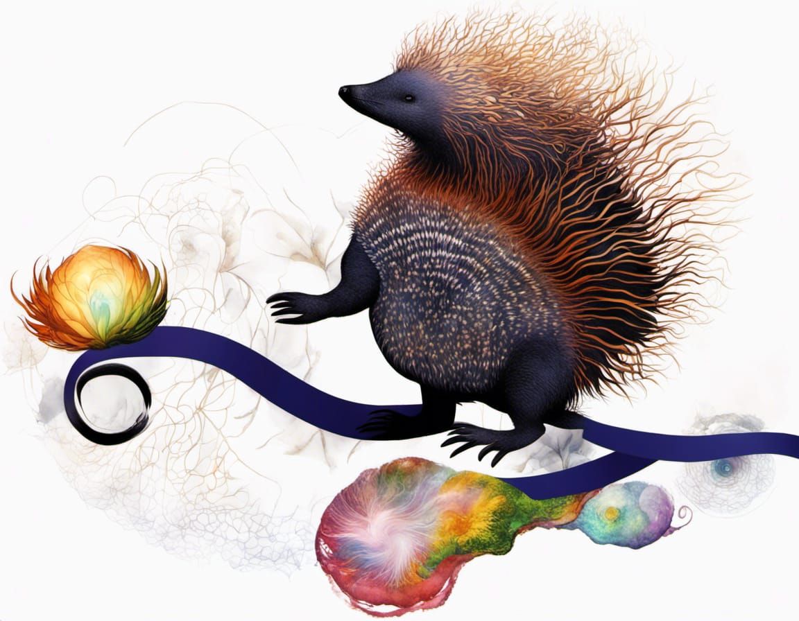 Echidna Touring Wonders of the World in Abstract Art
