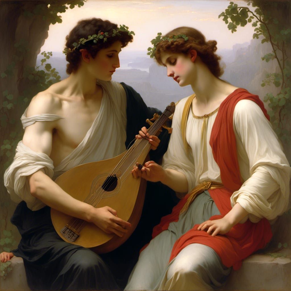 Orpheus & Euridice (after William-Adolphe Bouguereau)