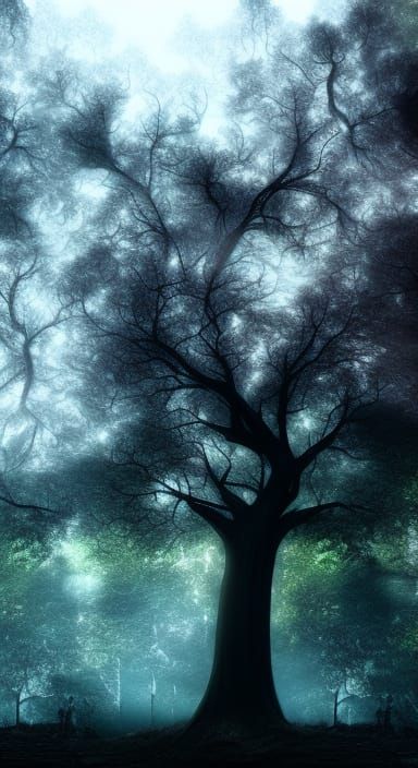 Four Seasons Tree: A Digital Matte Painting