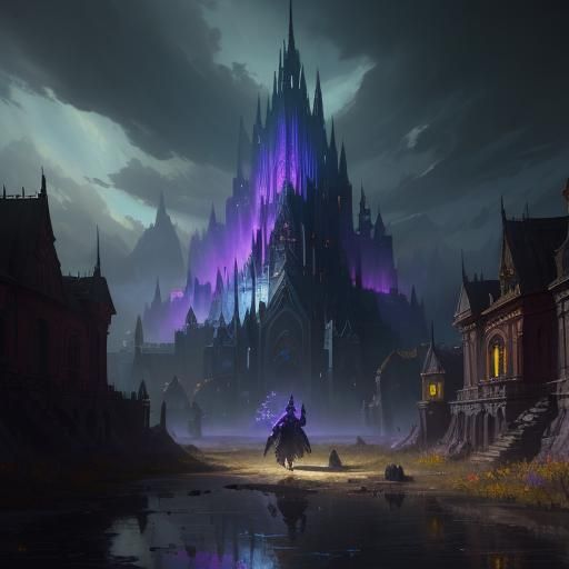 Fantasy Realm Gateways: Hyperdetailed Dark Concept Art