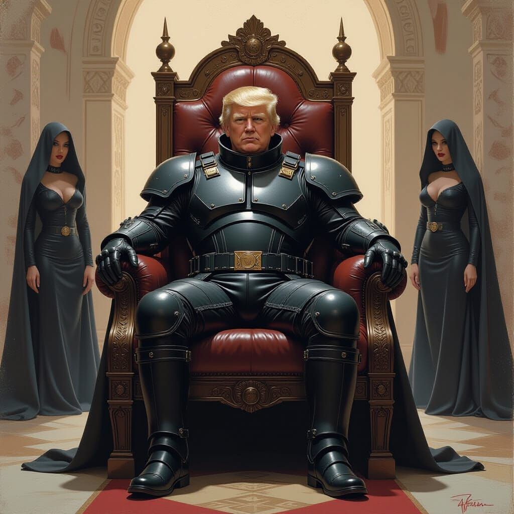 Donald Trump as Baron Harkonnen in Dystopian Palace