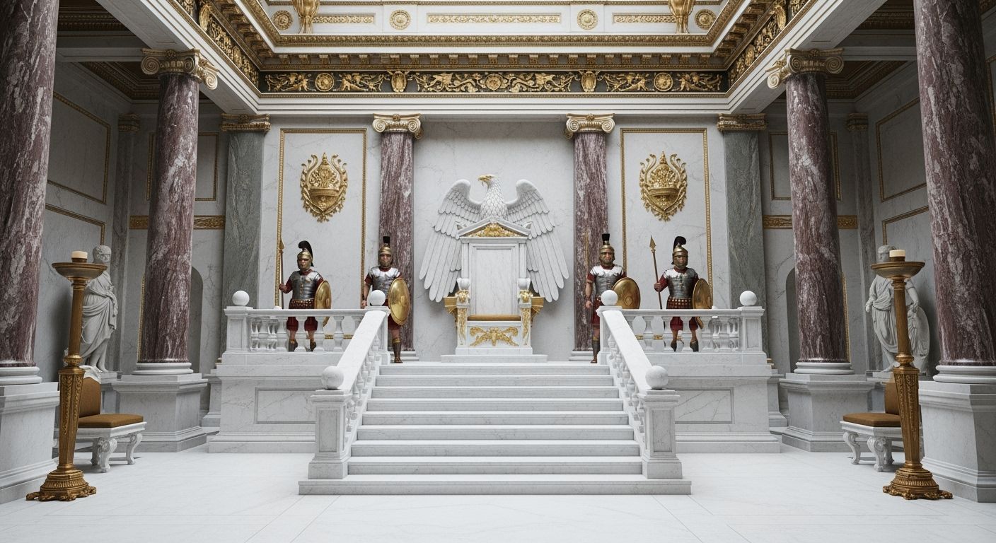 Opulent Throne Room in Ancient Roman Imperial Palace