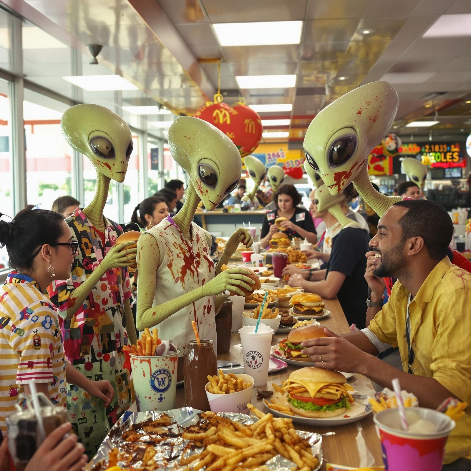 Aliens Witness Humans' Voracious Appetite in Futuristic Fast...