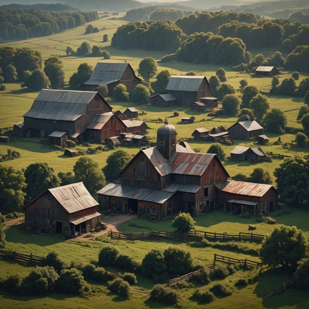 Dramatic Barn Digital Matte Painting