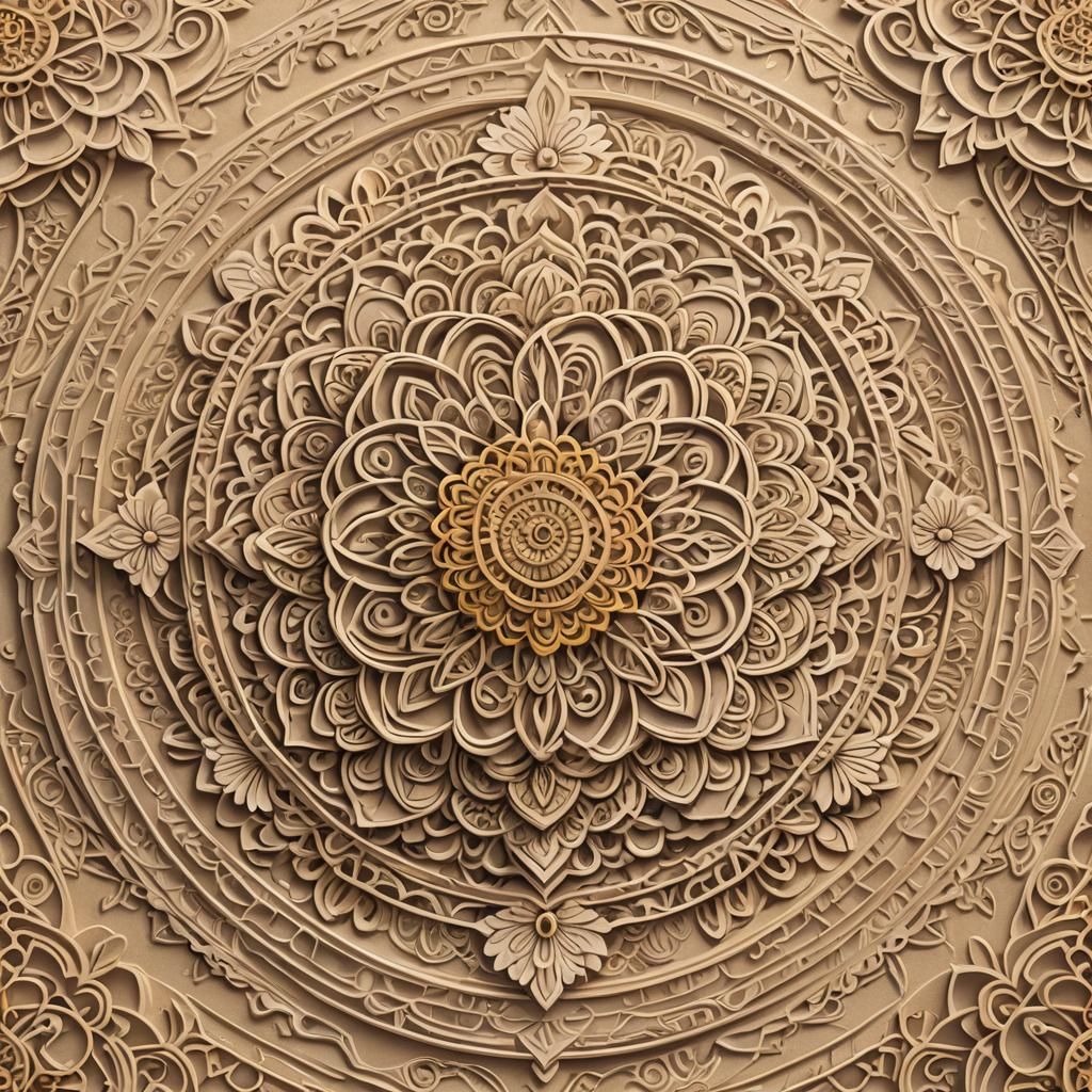 Mandala Art with Inspirational Morning Message