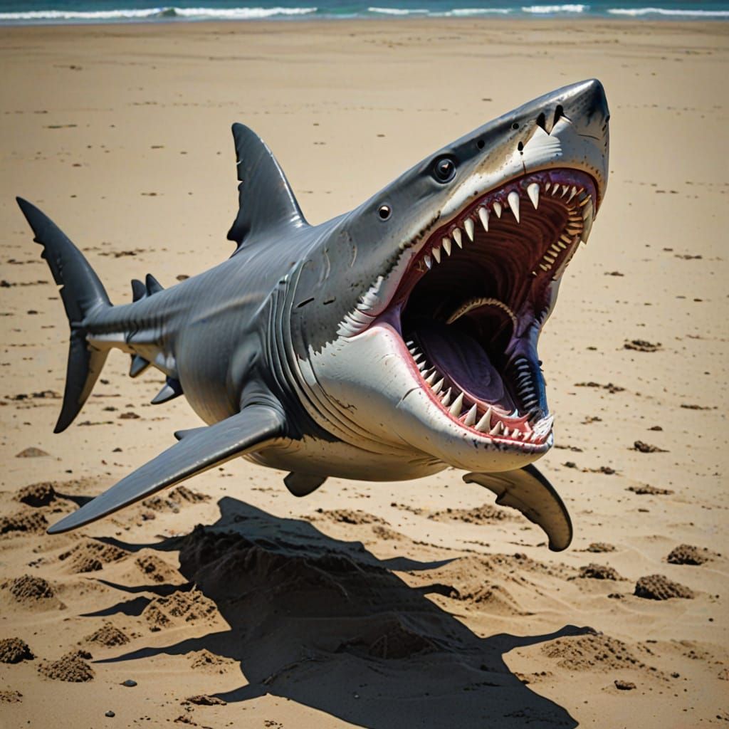 Terrifying Land Shark Ready to Strike