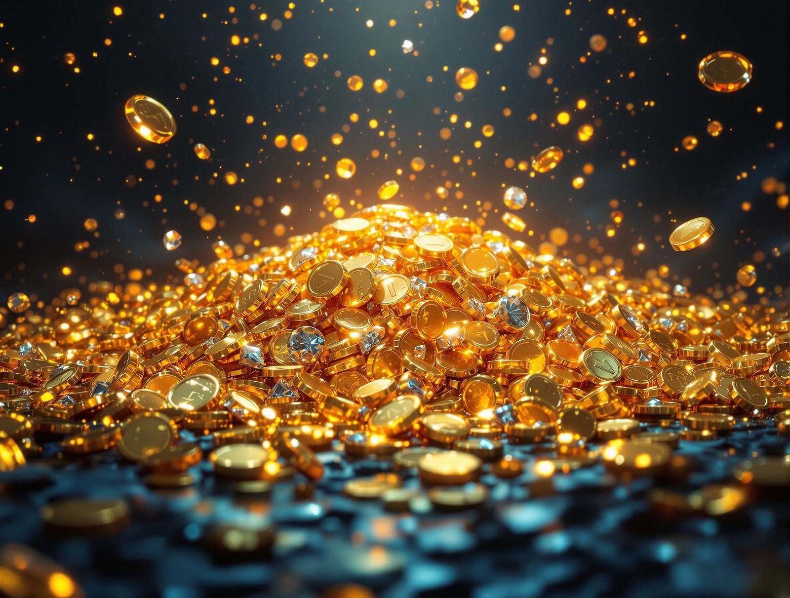 Golden Treasure Shines with Ethereal Light and Vibrant Color...