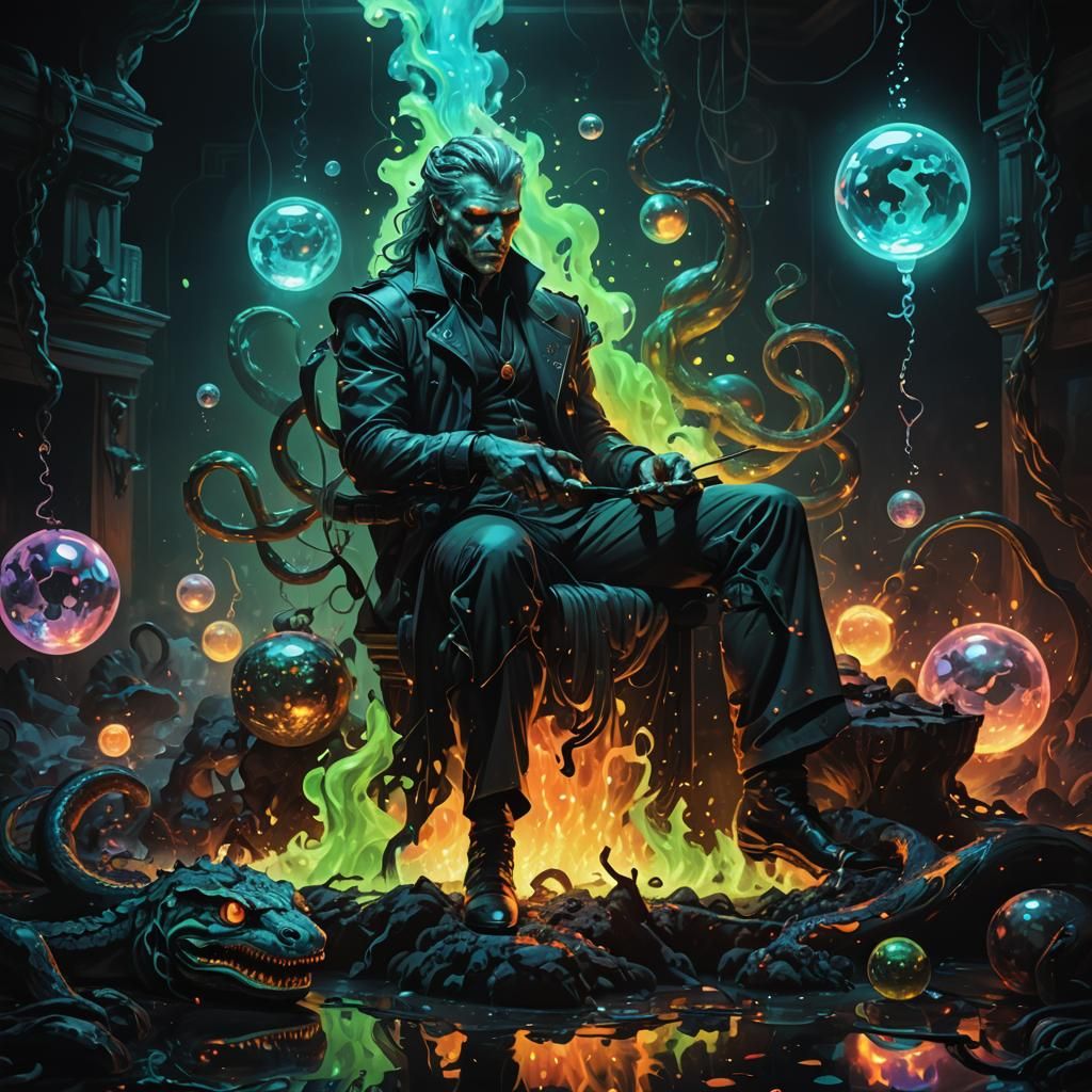 Centaurs in Bioluminescent Liquid RPG World