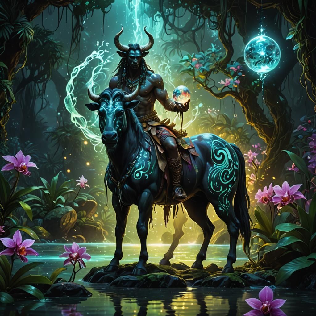 Bioluminescent Centaurs in a Liquid RPG World