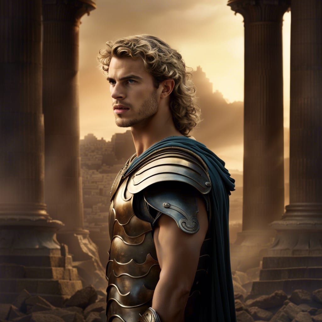 Greek God Teenager on Olympus in Fantasy Art