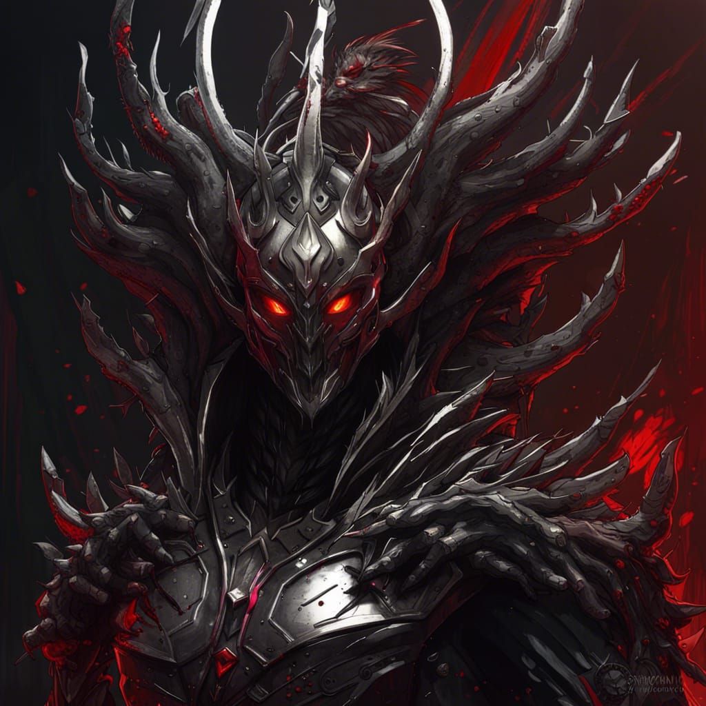 Parasite Tentacle Face with Spikes and Armor