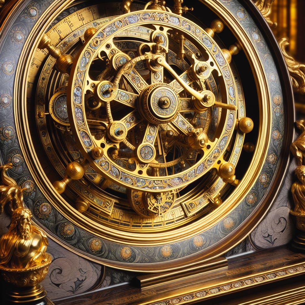 Golden Orrery Embedded in Galleon Console