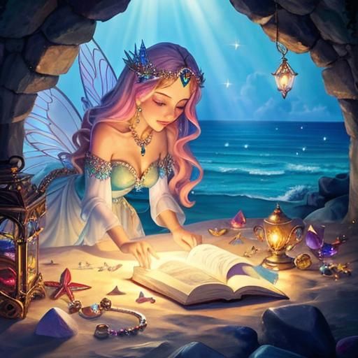 Beachside Treasure Chest in Storybook Style