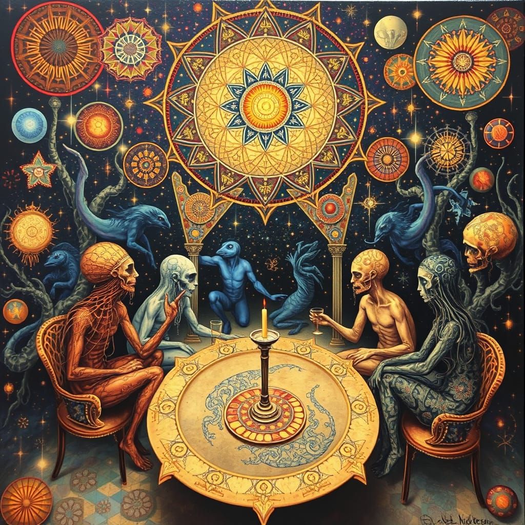 Psychedelic Utopia: Sacred Geometry in Bosch Style