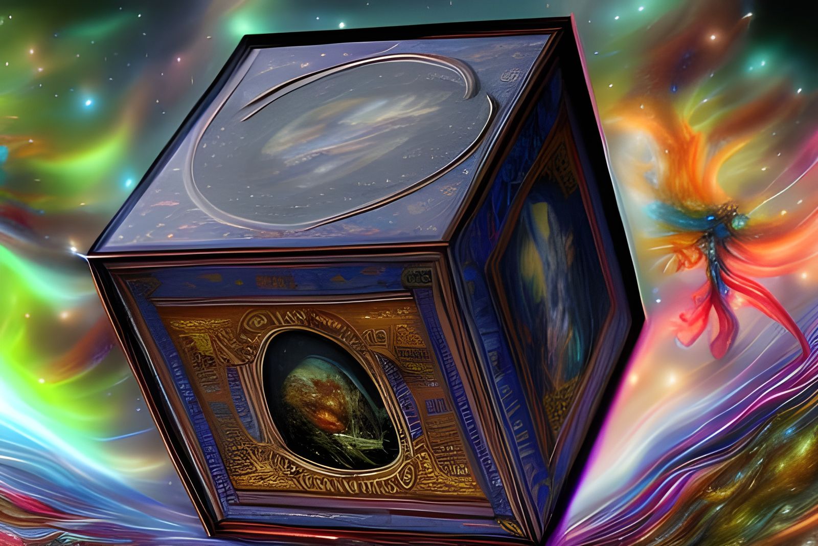 The box of Pandora, tumbling through time and space.