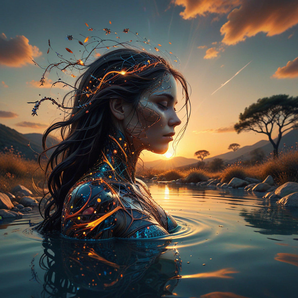 Breathtaking Bio Art Collage of Glowing Human Connection