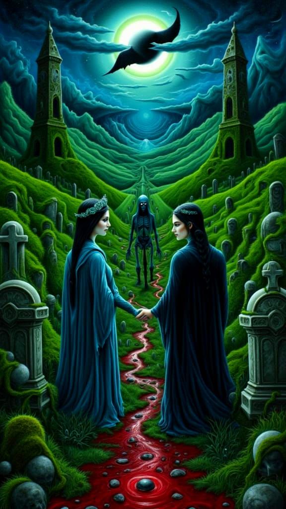 Esoteric Surrealism: Death Tarot Card Illustration