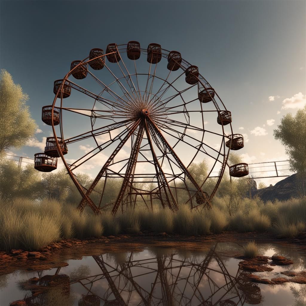 Abandoned Ferris Wheel: Photorealistic Octane Render