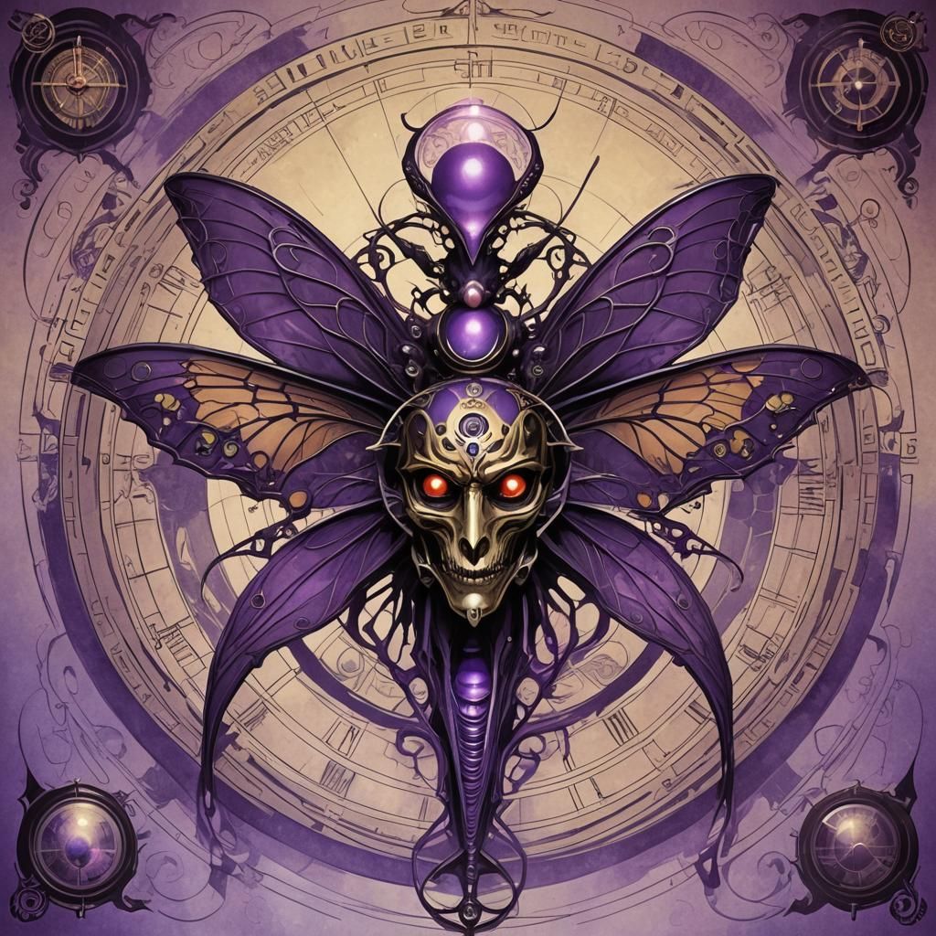 Glamorous Dracula Granddaughter Leads Robot Dog in Dreamscap...