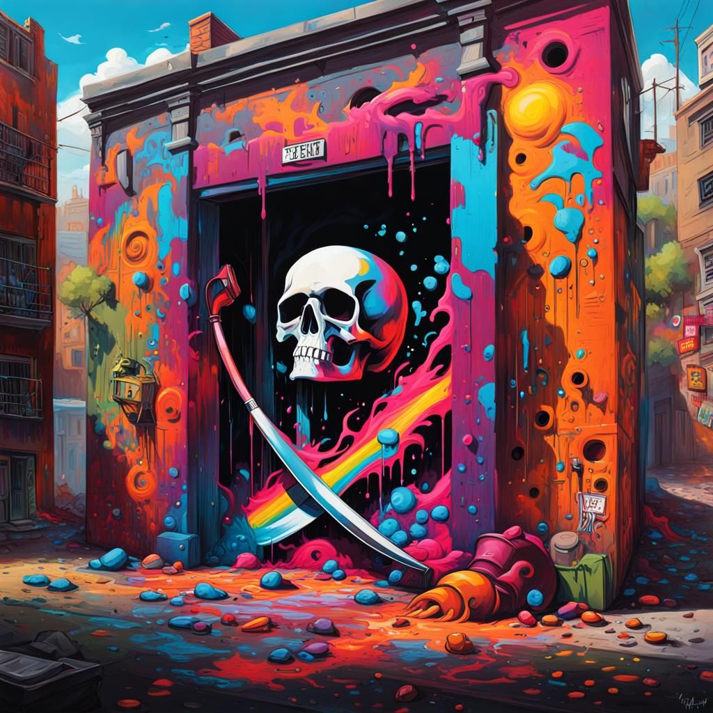 Death Pays the Penalty: Vibrant Graffiti Art