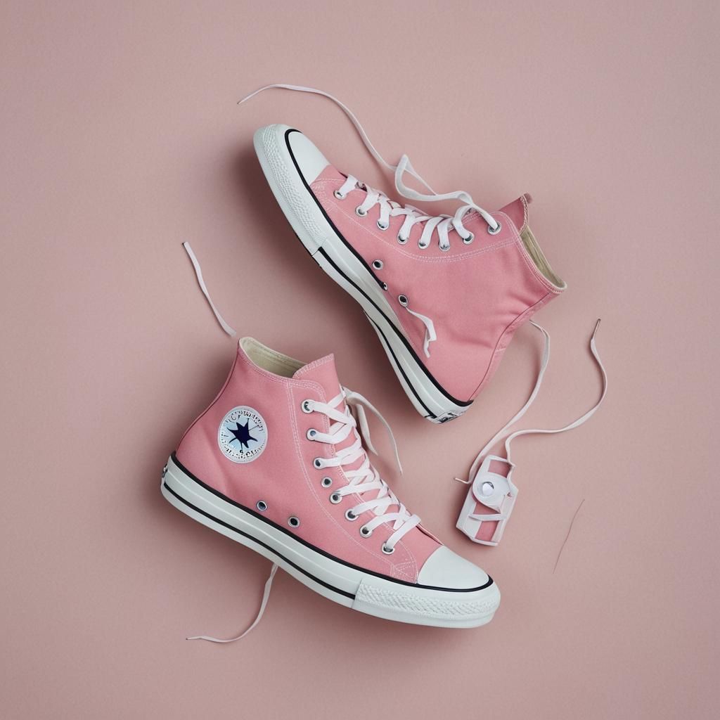 Pink High Top Converse: Minimalist Pastel Style
