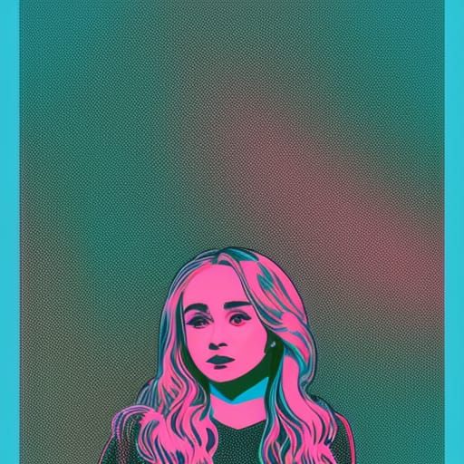 Sabrina Carpenter Pop Art Screen Print