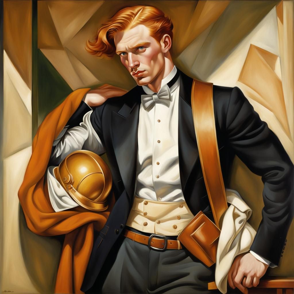 Male Portrait (Tamara de Lempicka style)