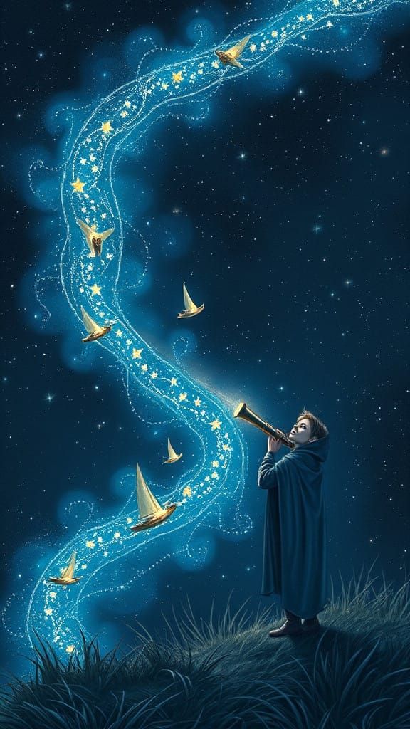 Surreal River of Starlight Flows Through the Night Sky in a...