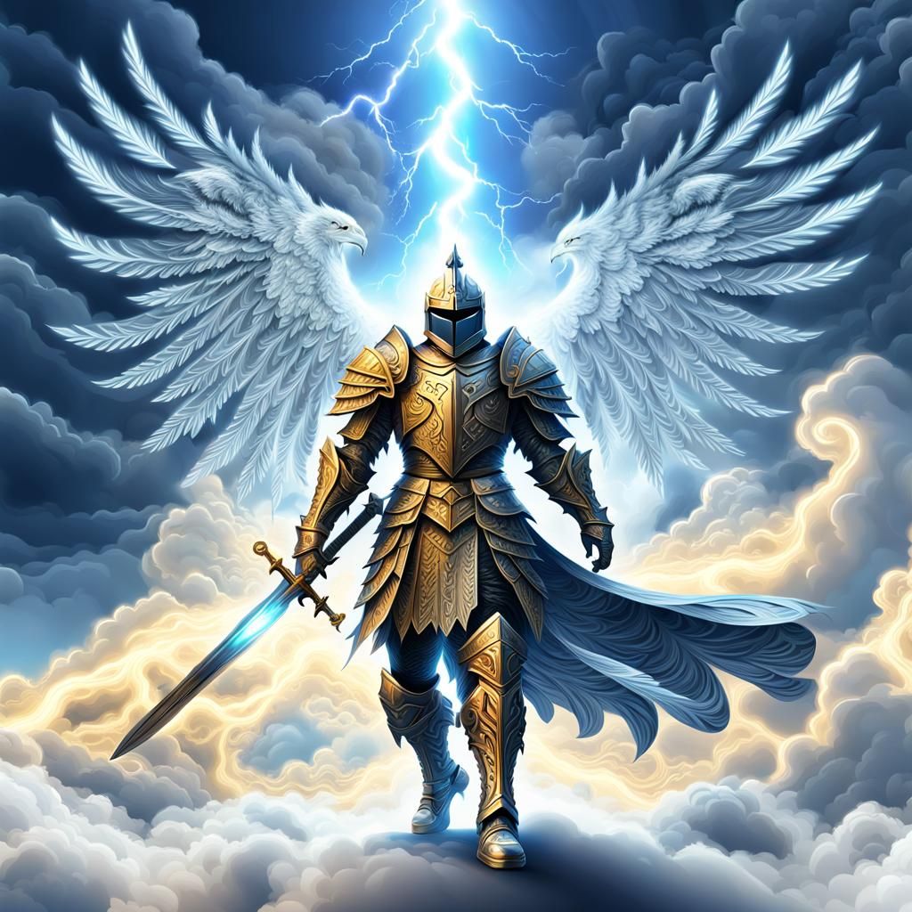 Knight of Lightning with Eagle Wings