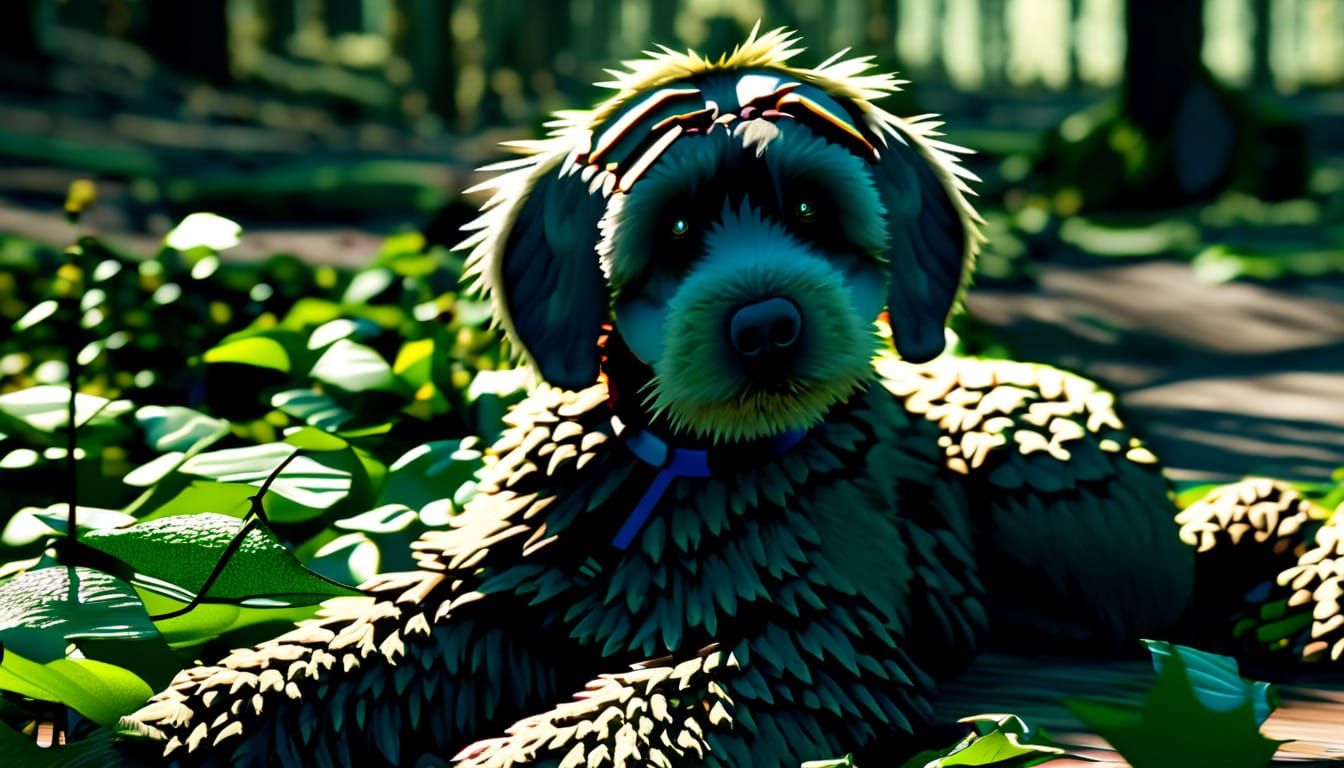 Ethereal Forest Guardian in Luminous, Matte Painting Style