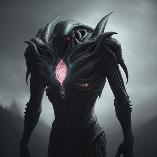 Hyperrealistic Alien Form from Orion in HDR