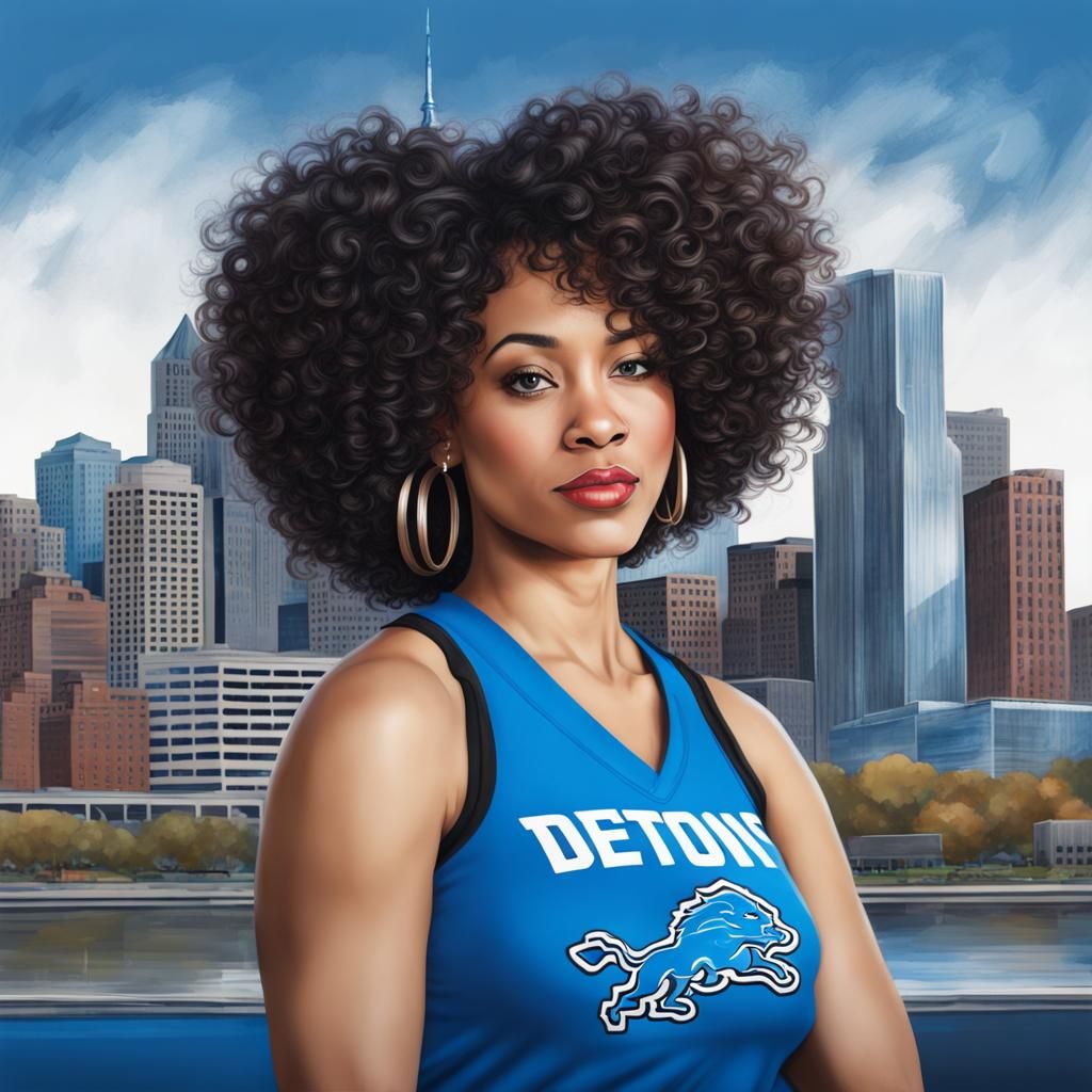 Detroit Lions Fan in Detroit City