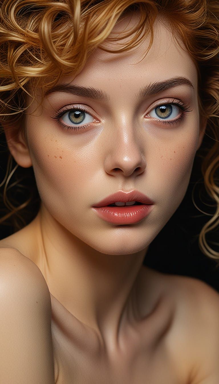 Golden Beauty in Dreamlike Surrealism